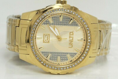NEW MARC ECKO E15014G1 THE RIFF GOLD TONE CRYSTAL WATCH | eBay