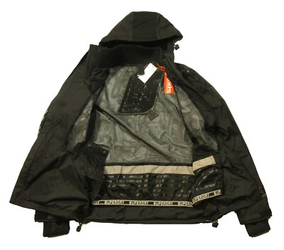 Superdry Men's Black Diagonal Snow Cagoule Full Zip Hooded Jacket