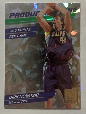 2010-11 Donruss Production Line Cracked Ice, Dirk Nowitzki, Card #7