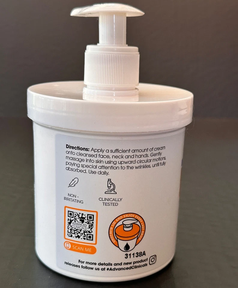 Advanced Clinicals Vitamin C - Advanced Brightening Cream 16oz SPA SIZE - Image 3 of 3