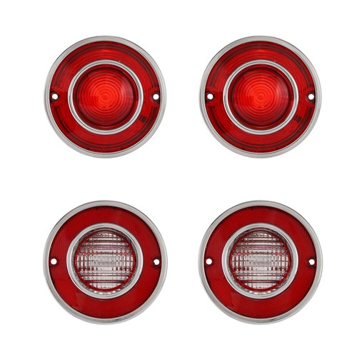 4pcs Red LED Tail Lights Backup Light Cover For 1975-1979 Chevrolet Corvette C3 - Picture 6 of 12