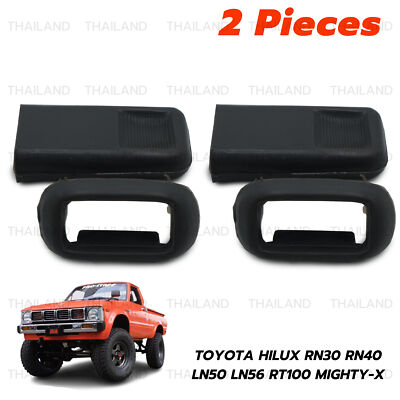 For Toyota Hilux RN30 40 LN50 56 1979 '88 Pair Interior Door Lock Knob Grey