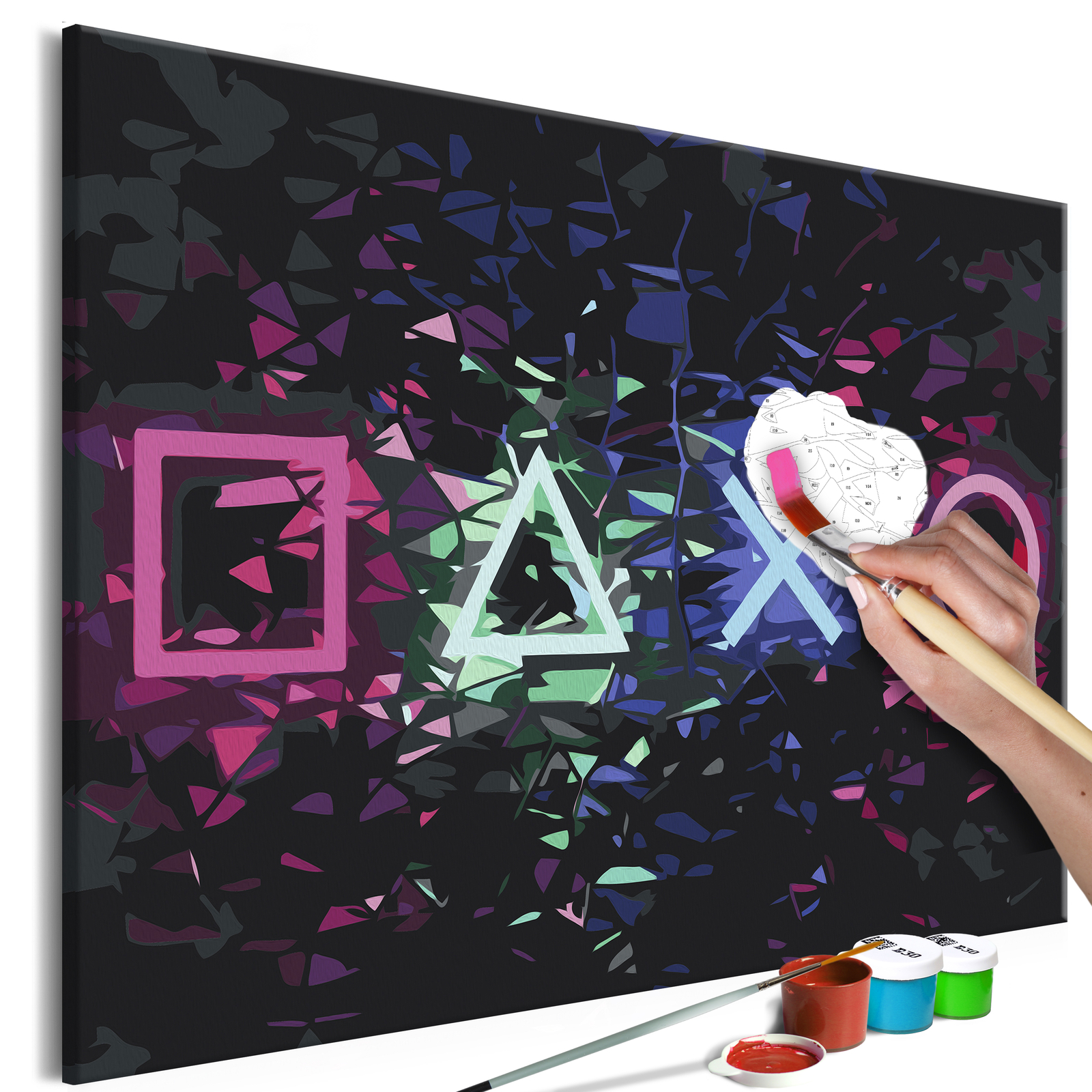 diy Malen nach Zahlen Erwachsene für Gamer Spielkonsole Gaming Wandbild 60x40 cm