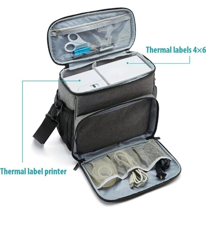 Photo Printer Storage Case, Camera Shoulder Bag, Resistant Fabric Storage Organi