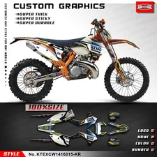 Motocross Full Custom Vinyl Sticker Kit for EXC XCW 2014 2015 2016 MX Graphics