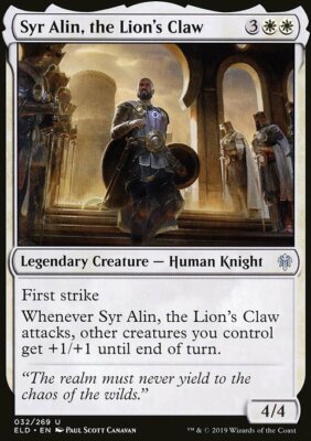 Magic the Gathering MTG Syr Alin, the Lion's Claw (32) Throne of Eldraine   LP