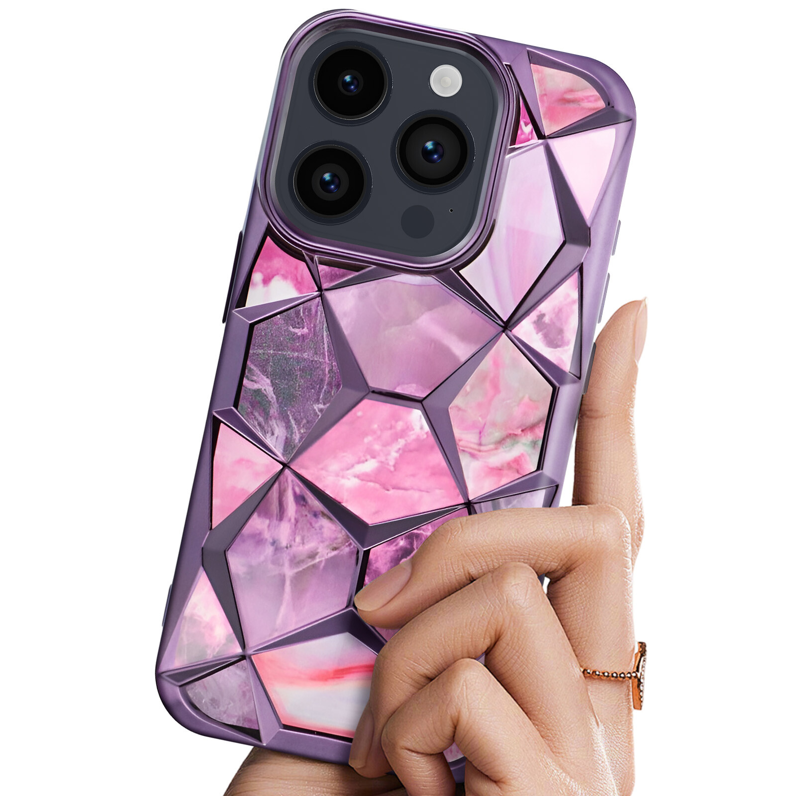 Avizar Case for iPhone 16 Pro Antichoc Collection Twinki, Purple
