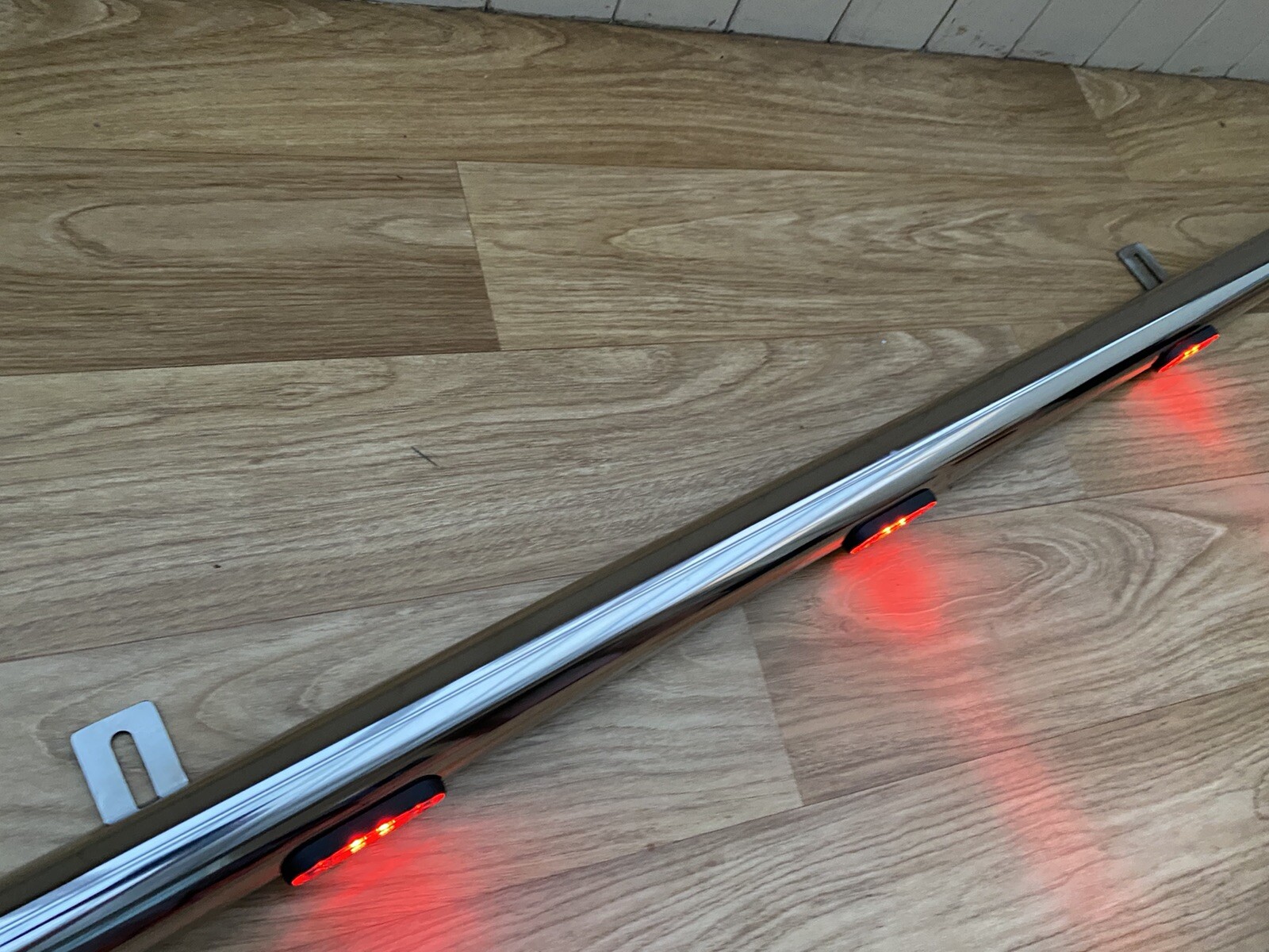 STAINLESS STEEL LIGHT BAR 180 CM Whit 6 LEDs LORRY TRUCK VAN eBay
