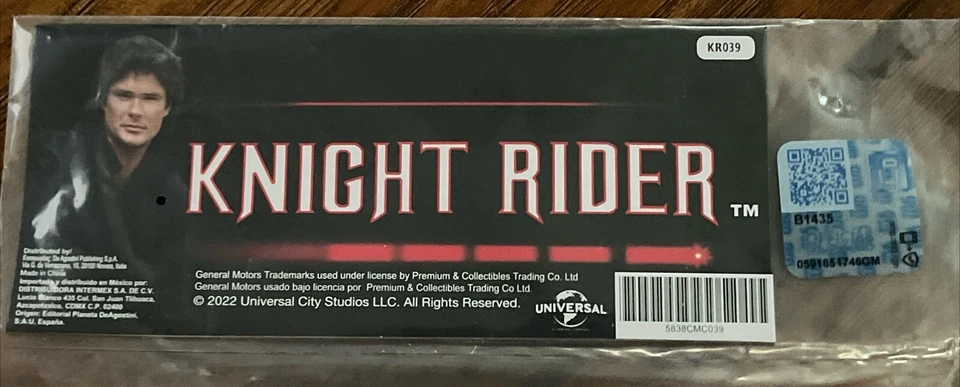 Knight Rider Deagostini #39 Weekly Knight 2000 K.I.T.T. 1/8 JAPAN Sealed Pack P1 - Image 2 of 4