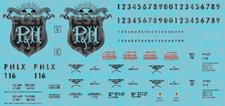 N Scale - Parrish & Heimbecker (PHLX) Covered Hopper Decals