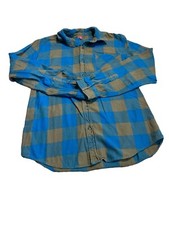 Arizona Mens Multicolor Check Long Sleeve Button Down Shirt Size Large