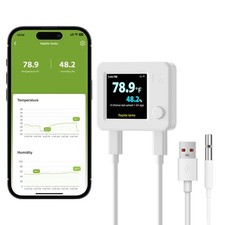WiFi Reptile Thermometer Hygrometer, Waterproof Probe, App Alerts For terra...