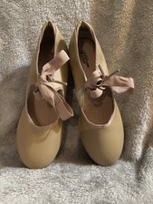 Capezio Tan Tap Shoes Size 3 M Girls Future Star