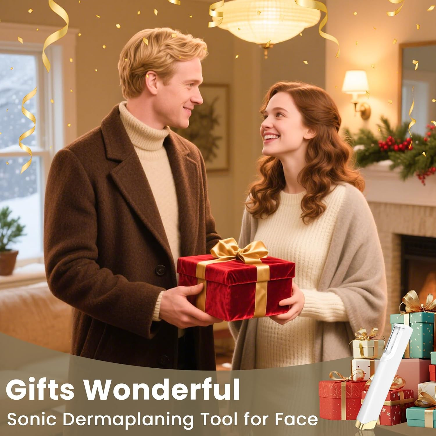 Sonic Dermaplane Razor for Women Face, Three-Speed Rechargeable Dermaplane Razor