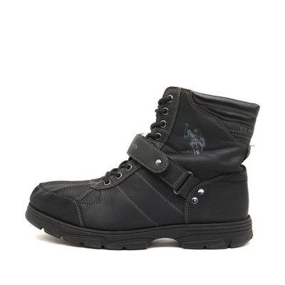 U.S. Polo Assn. Damen Connor Boots Schwarz Kunstleder Mittel Assn Stiefel EU 39