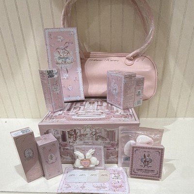 Flower Knows Pink bag with 9 items of Makeup Set, & foundation sample ￼