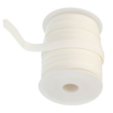 1/2" Double Fold Bias Tape Continuous Bulk Bias Tape 55 Yards, Beige White