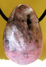 RHODONIT  Trommelstein  gebohrt  EDELSTEIN  ANHÄNGER  A-Qualität  Nr.8