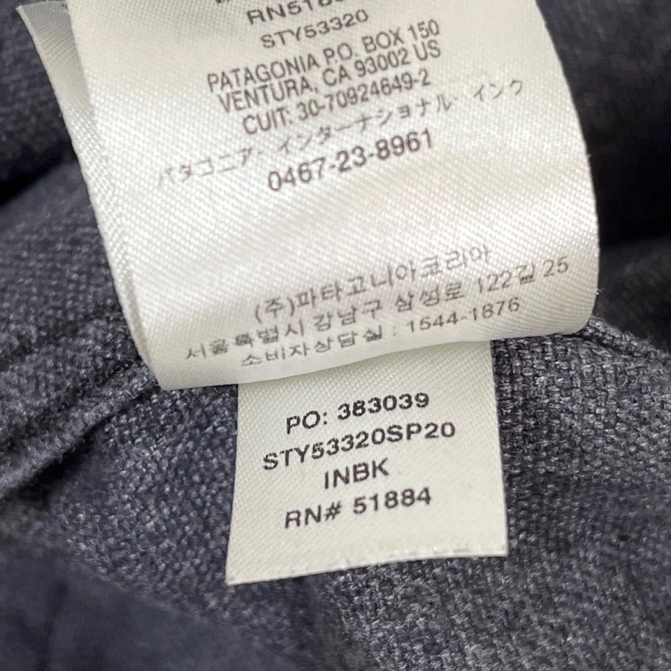 Patagonia Farrier's Work Shirt Mens Small Ink Black 53320 Hemp Utility Workwear - Image 4 of 4