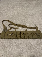 1950 Chinese Communist SKS Canvas Bandolier 7.62x39mm W/ SKS Stripper Clips