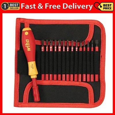 Wiha 28390 Insulated Slimline 15 Piece Screwdriver Set 1000 Volt Rated