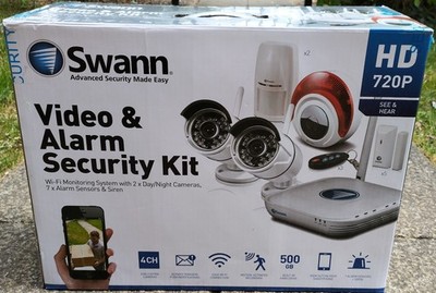 Swann Video & Alarm Security Kit, HD 720P, WLAN Überwachungssystem, 2 x Kameras