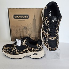 COACH Sport Sneaker With Leopard Print 8.0 Black/Leopard CCI52 P7Q