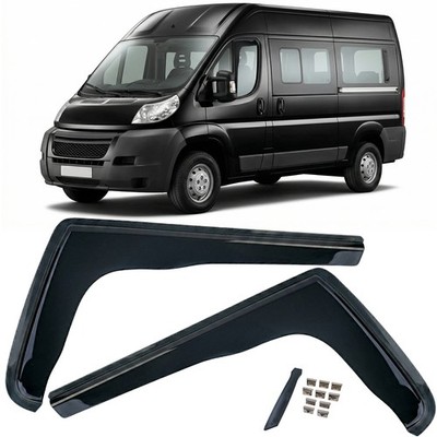 Windabweiser Regenabweiser 2-teilig Schwarz getönt für Citroen Jumper ab 2006