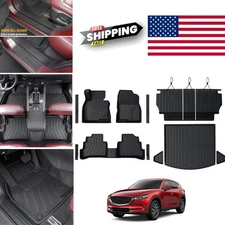 Non Slip Floor Mats with Raised Edges for Mazda CX5 2017 to 2025 Full Coverage