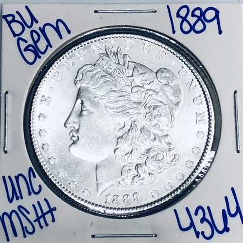 1889 BU UNCIRCULATED MORGAN SILVER DOLLAR AUTHENTIC U.S. MINT FREE SHIPPING 4364