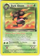 Dark Gloom 36/82 Uncommon Team Rocket Pokemon Unlimited Moderately Played