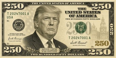 1077 Donald Trump Two Hundred Fifty Dollar Bill Beautifully Printed Full-Sized