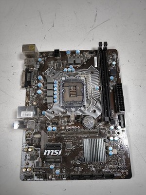 MSI H110M PRO-D Motherboard - For Parts, Cosmetic Wear