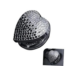 Bling Push Start Button Cover, Cue Heart Ignition Button Cover black-white