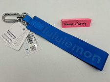    NWT Lululemon Never Lost Keychain Luaq Deep Marine Silver Blue Strap Clip   