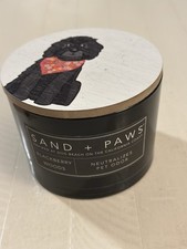 Sand  Paws Blackberry Woods Scented Candle Pet Odor Neutralizer 12 OZ
