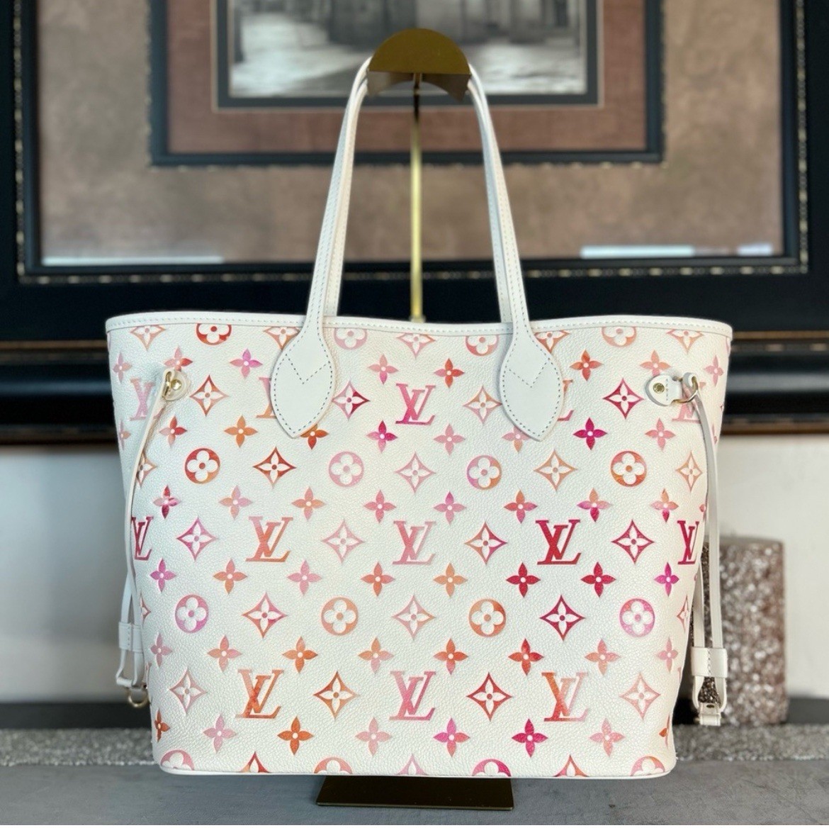 NWT Louis Vuitton Neverfull MM M47080 Sunrise Aquarelle SOLD OUT