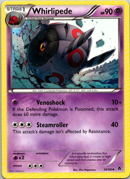 Pokémon TCG Emerging Powers #39/98 Whirlipede