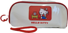 Pencil Case Hello Kitty  Friends Classic White Zipper Pouch Bag 8x5" NEW Girls