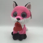 Ty Beanie Boo's Collection Valentines PARFAIT 6" Fox Birthday January 6