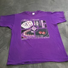 Vtg 90s Reno Nevada Biggest Little City Las Vegas XL Shirt Single Stitch