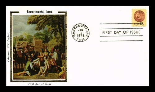 INDIAN HEAD PENNY EXPERIMENTAL ISSUE FDC SCOTT 1734 COLORANO SILK US COVER