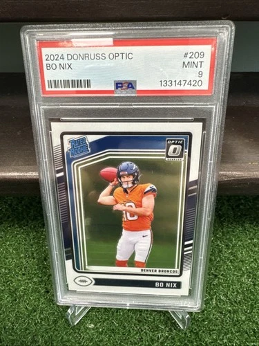 2024 Panini Donruss Optic - Rated Rookie Bo Nix #209 (RC) PSA 9