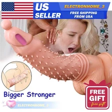 Male Big-Cock-Girth-Enlarger-Enhancer-Penis-Extension-Extender-Sheath-Sleeve Men