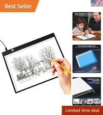 A4 Light Box for Tracing and Drawing, Ultra-Thin Copy Board with Adjustable Brig