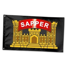 Sapper Combat Engineer Flag Indoor Outdoor Yard Decoration Single-sided 3X5FT