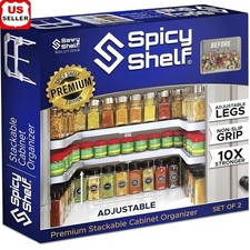 Expandable Non Slip Kitchen Organizer Rack Adjustable Spice Shelf Storage New