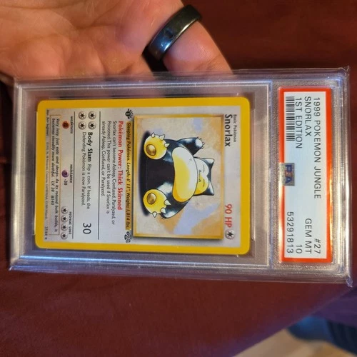 PSA 10 Snorlax 1st Edition 27/64 1999 Pokemon Jungle Vintage Non Holo