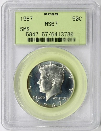 1967 SMS Kennedy Half Dollar PCGS MS67 – Special Mint Set 50C OGH