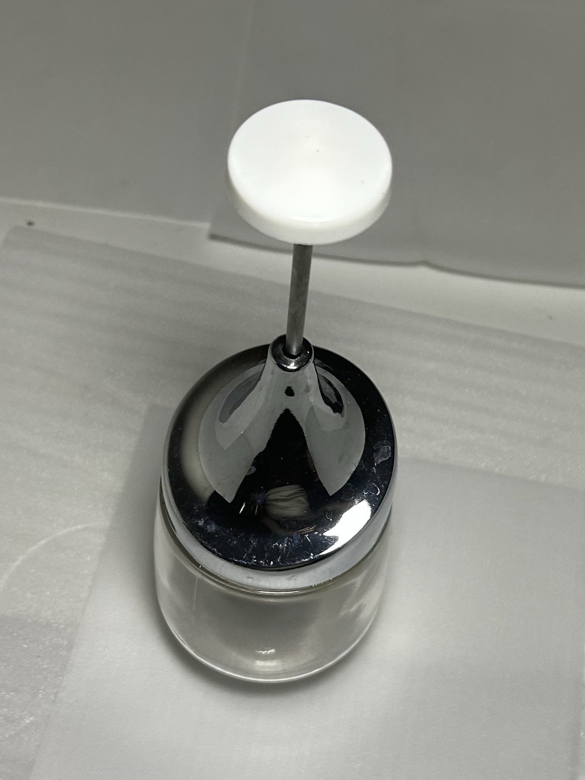 Vintage GEMCO 10” Glass Stainless Steel Nut Chopper Collectible Kitchenware